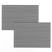 Black and White Narrow Horizontal 1/4 inch Sailor Stripe