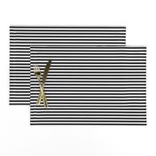 Black and White Narrow Horizontal 1/4 inch Sailor Stripe