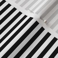 Black and White Narrow Horizontal 1/4 inch Sailor Stripe