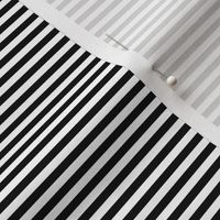 Black and White Horizontal 1/8 inch Thin Pencil Stripe