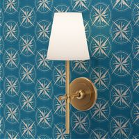 Nautical: Compass rose-light blue