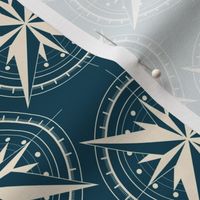 Nautical: Compass rose-dark blue