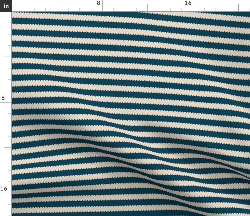 Nautical: Rope stripes-dark blue