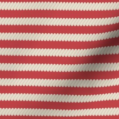 Nautical: Rope stripes-red