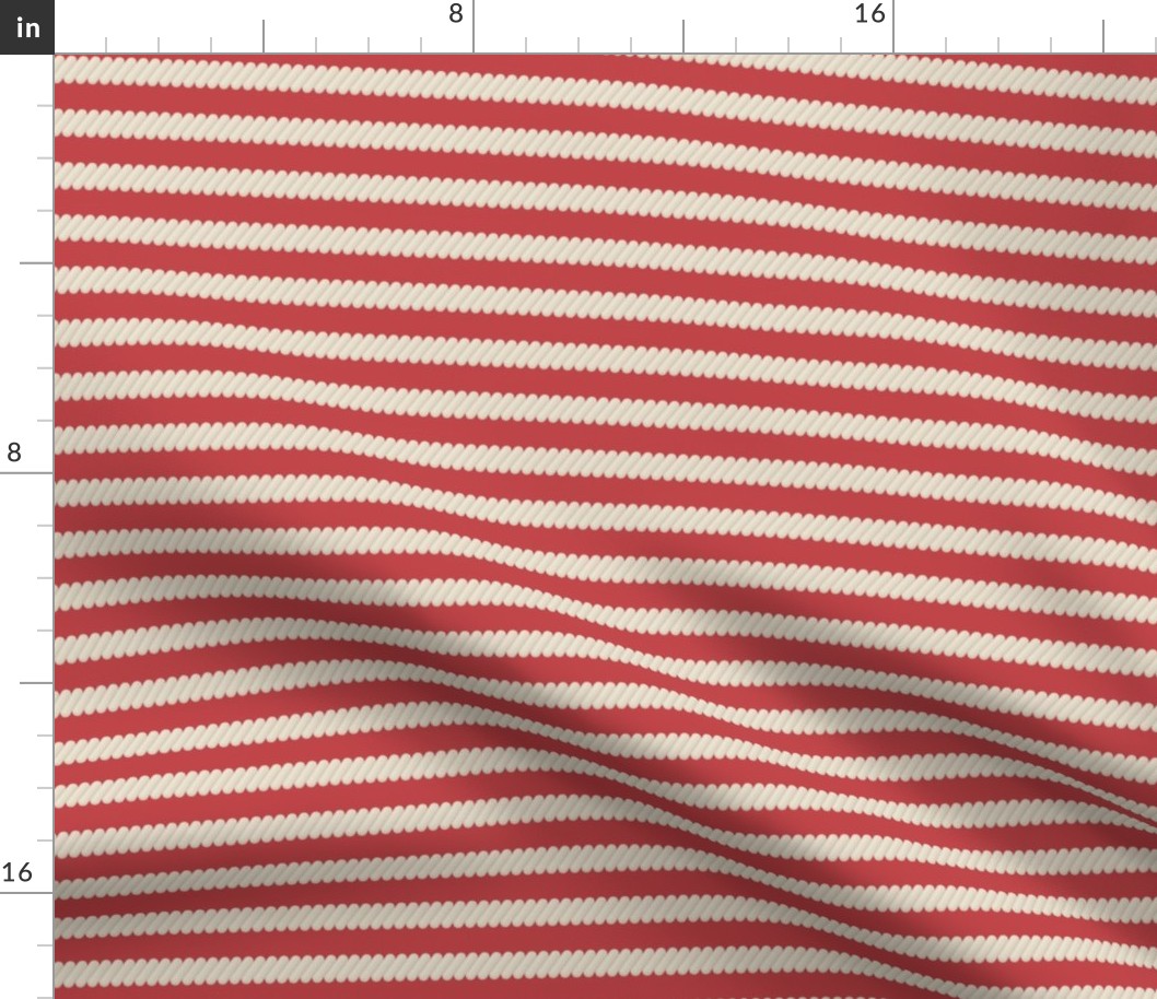 Nautical: Rope stripes-red