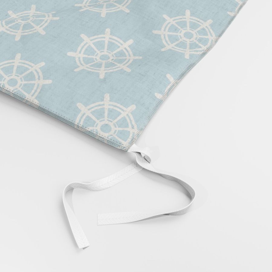 Nautical: Ships wheel-light blue