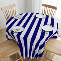 Blue and White Jumbo 3-inch Circus Big Top Vertical Stripes