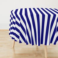 Blue and White Wide 2-inch Cabana Tent Vertical Stripes