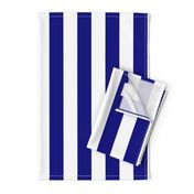 Blue and White Wide 2-inch Cabana Tent Vertical Stripes