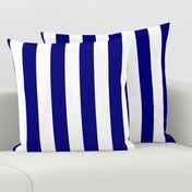 Blue and White Wide 2-inch Cabana Tent Vertical Stripes