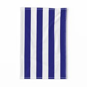 Blue and White Wide 2-inch Cabana Tent Vertical Stripes