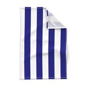 Blue and White Wide 2-inch Cabana Tent Vertical Stripes