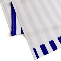 Blue and White Wide 2-inch Cabana Tent Vertical Stripes