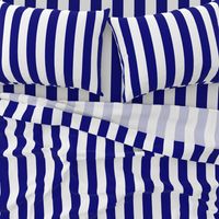 Blue and White Wide 2-inch Cabana Tent Vertical Stripes