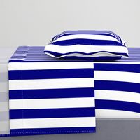 Blue and White Wide 2-inch Cabana Tent Vertical Stripes
