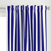 Blue and White Wide 2-inch Cabana Tent Vertical Stripes