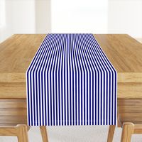 Blue and White ¼ inch Sailor Vertical Stripes