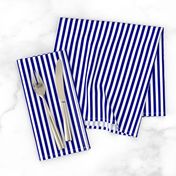 Blue and White ¼ inch Sailor Vertical Stripes