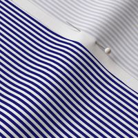 Blue and White 1/16-inch Micro Pinstripe Vertical Stripes