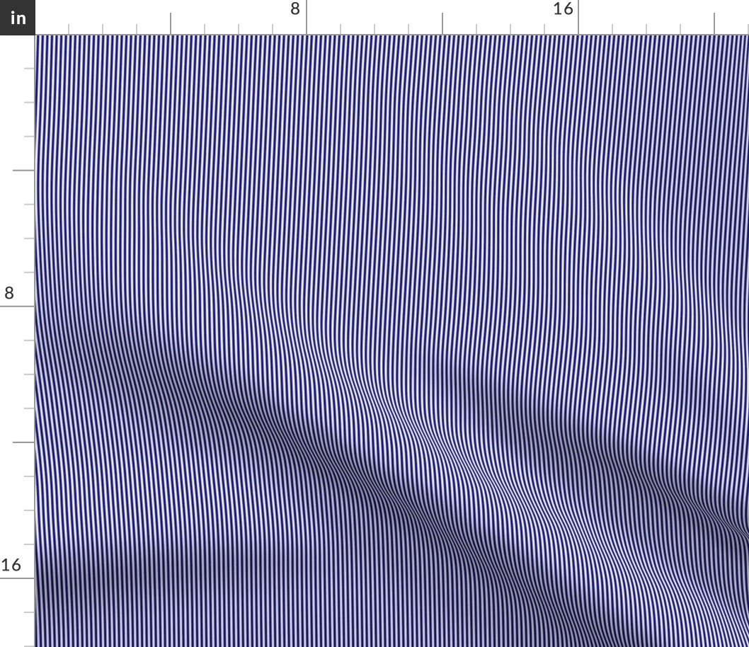 Blue and White 1/16-inch Micro Pinstripe Vertical Stripes