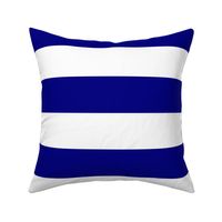 Blue and White Jumbo 3-inch Circus Big Top Horizontal Stripes