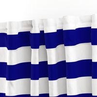 Blue and White Wide 2-inch Cabana Tent Horizontal Stripes