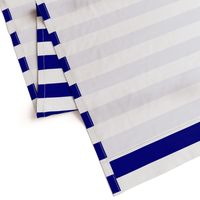 Blue and White Wide 2-inch Cabana Tent Horizontal Stripes