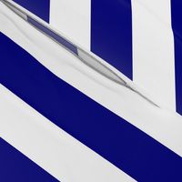 Blue and White Wide 2-inch Cabana Tent Horizontal Stripes