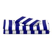 Blue and White Wide 2-inch Cabana Tent Horizontal Stripes