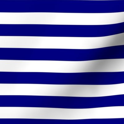 Blue and White ¾ inch Deck Chair Horizontal Stripes