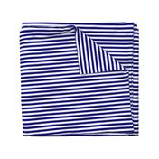 Blue and White ½ inch Picnic Horizontal Stripes