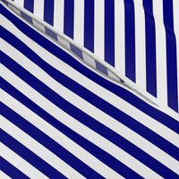 Blue and White ½ inch Picnic Horizontal Stripes