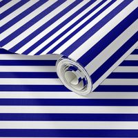 Blue and White ½ inch Picnic Horizontal Stripes