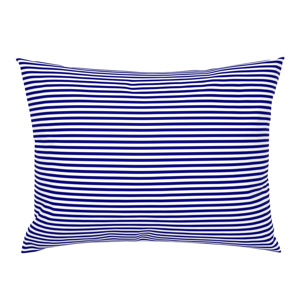 Blue and White ¼ inch Sailor Horizontal Stripes