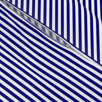 Blue and White ¼ inch Sailor Horizontal Stripes