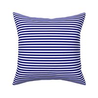 Blue and White ¼ inch Sailor Horizontal Stripes