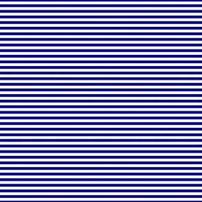 Blue and White ¼ inch Sailor Horizontal Stripes