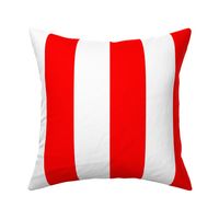 Red and White Jumbo 3-inch Circus Big Top Vertical Stripes