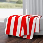 Red and White Jumbo 3-inch Circus Big Top Vertical Stripes