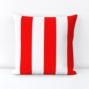 Red and White Jumbo 3-inch Circus Big Top Vertical Stripes