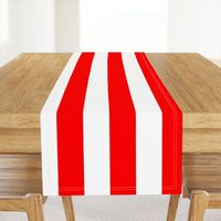 Red and White Jumbo 3-inch Circus Big Top Vertical Stripes