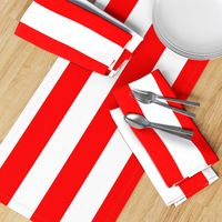 Red and White Jumbo 3-inch Circus Big Top Vertical Stripes