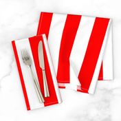 Red and White Wide 2-inch Cabana Tent Vertical Stripes