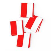 Red and White Wide 2-inch Cabana Tent Vertical Stripes