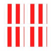 Red and White Wide 2-inch Cabana Tent Vertical Stripes