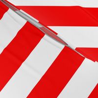 Red and White Wide 2-inch Cabana Tent Vertical Stripes