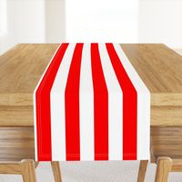 Red and White Wide 2-inch Cabana Tent Vertical Stripes