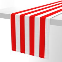 Red and White Wide 2-inch Cabana Tent Vertical Stripes