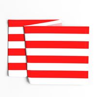 Red and White Wide 2-inch Cabana Tent Vertical Stripes