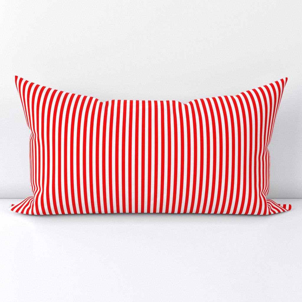 Red and White ¼ inch Sailor Vertical Stripes